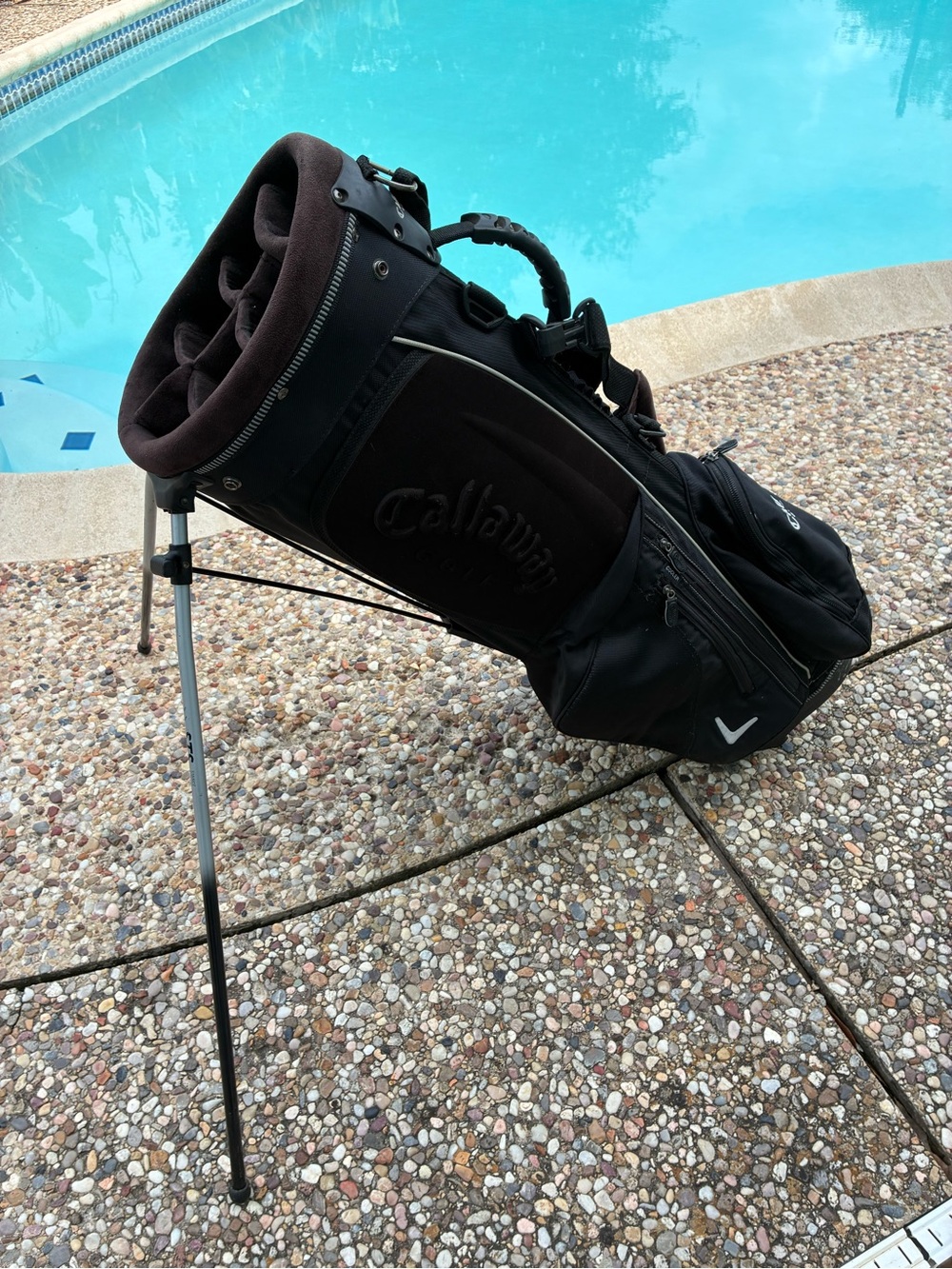 Callaway 6-Way Divider Golf Stand Bag (Black) Dual Shoulder Straps No Hood